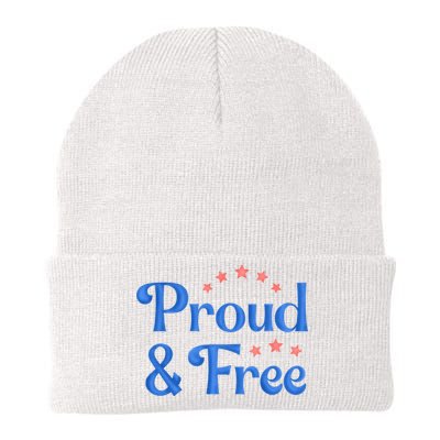 Proud And Free Usa 4th Of July Knit Cap Winter Beanie