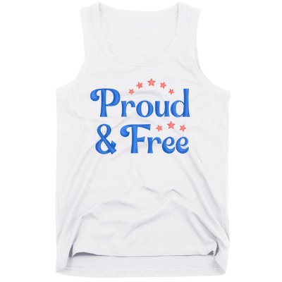 Proud And Free Usa 4th Of July Tank Top