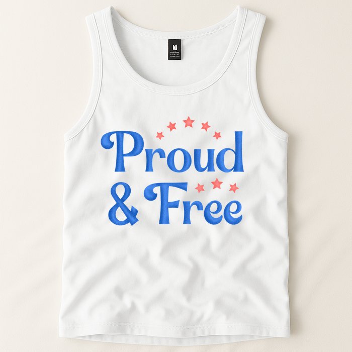 Proud And Free Usa 4th Of July Tank Top