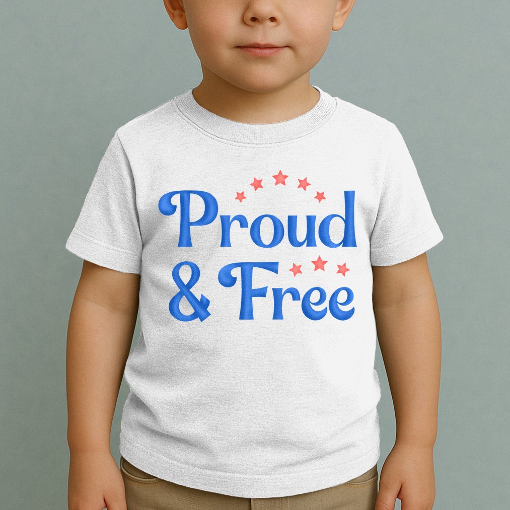 Proud And Free Usa 4th Of July Toddler T-Shirt