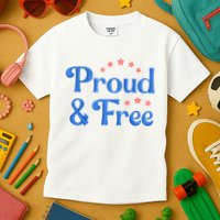 Proud And Free Usa 4th Of July Kids T-Shirt
