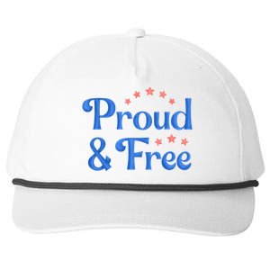 Proud And Free Usa 4th Of July Snapback Five-Panel Rope Hat