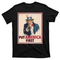 Put America First Poster Trump 2024 Patriotic American T-Shirt