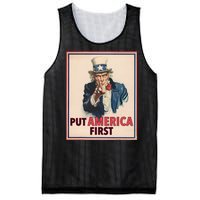 Put America First Poster Trump 2024 Patriotic American Mesh Reversible Basketball Jersey Tank