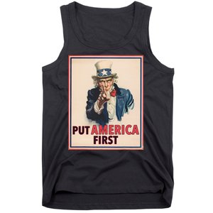 Put America First Poster Trump 2024 Patriotic American Tank Top