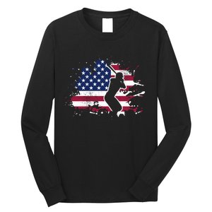 Patriotic American Flag Baseball design, Baseball design Long Sleeve Shirt