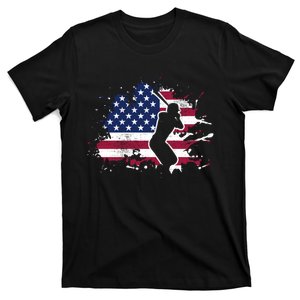 Patriotic American Flag Baseball design, Baseball design T-Shirt