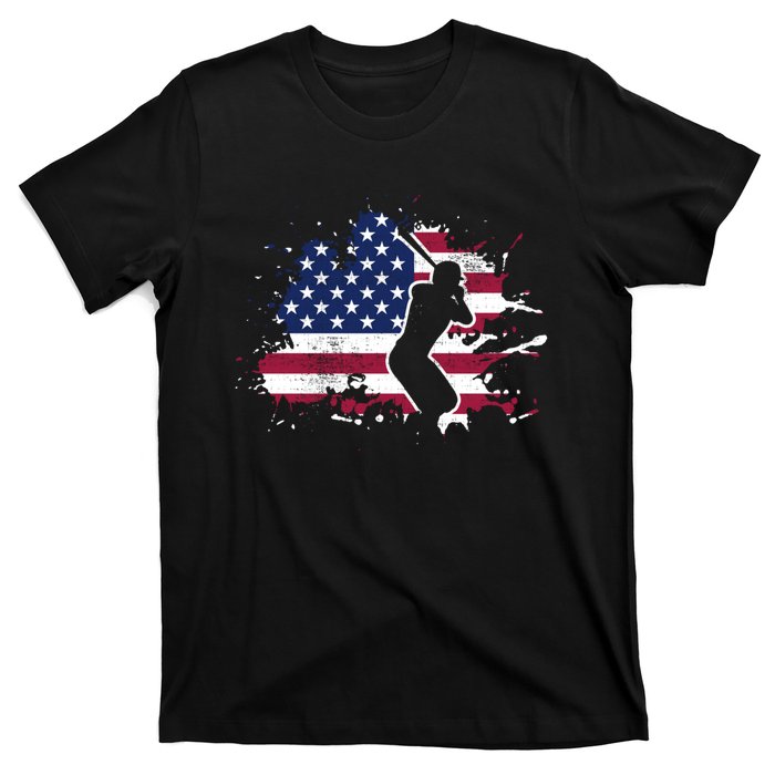 Patriotic American Flag Baseball design, Baseball design T-Shirt