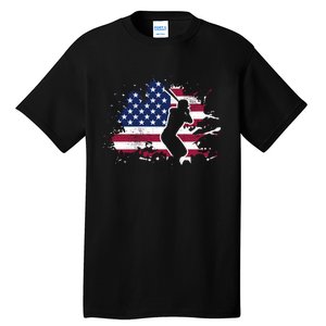 Patriotic American Flag Baseball design, Baseball design Tall T-Shirt