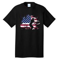 Patriotic American Flag Baseball design, Baseball design Tall T-Shirt