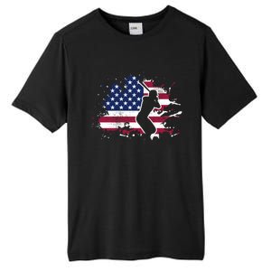 Patriotic American Flag Baseball design, Baseball design Tall Fusion ChromaSoft Performance T-Shirt