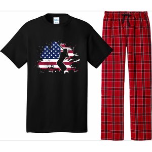 Patriotic American Flag Baseball design, Baseball design Pajama Set