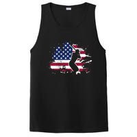 Patriotic American Flag Baseball design, Baseball design PosiCharge Competitor Tank