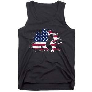 Patriotic American Flag Baseball design, Baseball design Tank Top