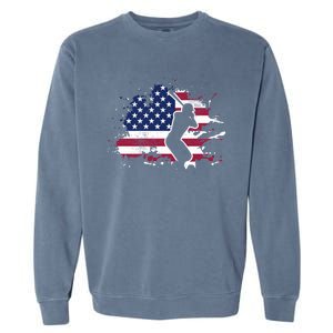 Patriotic American Flag Baseball design, Baseball design Garment-Dyed Sweatshirt