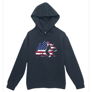 Patriotic American Flag Baseball design, Baseball design Urban Pullover Hoodie