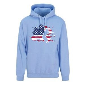 Patriotic American Flag Baseball design, Baseball design Unisex Surf Hoodie