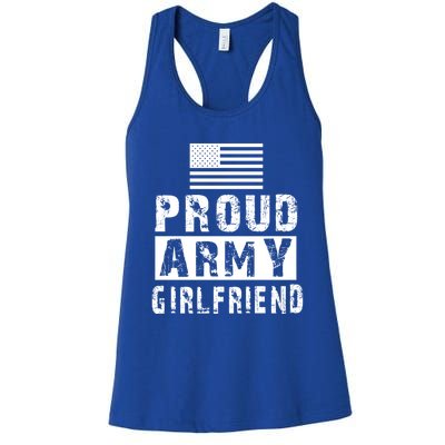 Proud Army Friend Family Military Appreciation Graphic Great Gift Women's Racerback Tank