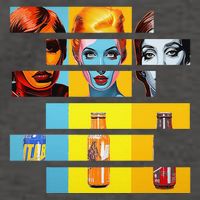 Pop Art Fusion Fragmented Faces & Soda Pop Bottles Vector Backpack