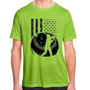 Patriotic American Flag Baseball Design Baseball Design Cute Gift Adult ChromaSoft Performance T-Shirt