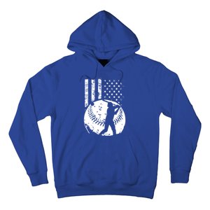 Patriotic American Flag Baseball Design Baseball Design Cute Gift Hoodie