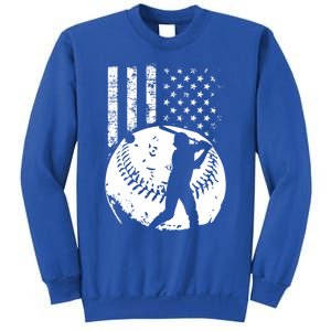 Patriotic American Flag Baseball Design Baseball Design Cute Gift Sweatshirt