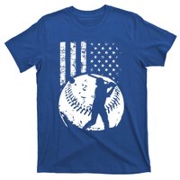 Patriotic American Flag Baseball Design Baseball Design Cute Gift T-Shirt