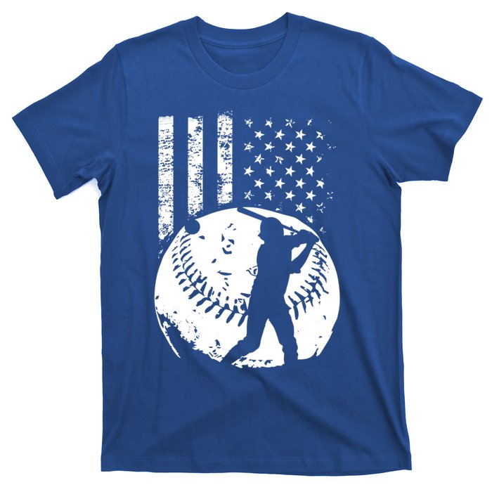 Patriotic American Flag Baseball Design Baseball Design Cute Gift T-Shirt