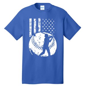 Patriotic American Flag Baseball Design Baseball Design Cute Gift Tall T-Shirt