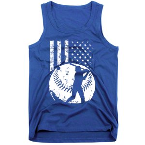 Patriotic American Flag Baseball Design Baseball Design Cute Gift Tank Top