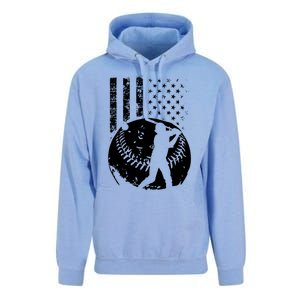 Patriotic American Flag Baseball Design Baseball Design Cute Gift Unisex Surf Hoodie