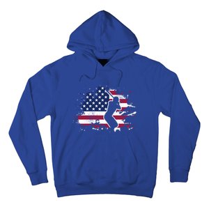 Patriotic American Flag Baseball Design Baseball Design Gift Hoodie