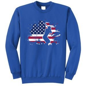 Patriotic American Flag Baseball Design Baseball Design Gift Sweatshirt