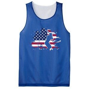 Patriotic American Flag Baseball Design Baseball Design Gift Mesh Reversible Basketball Jersey Tank