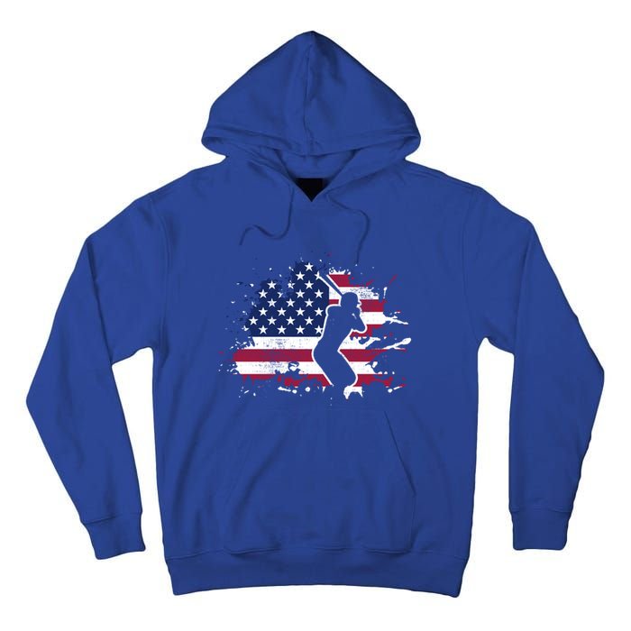 Patriotic American Flag Baseball Design Baseball Design Gift Tall Hoodie