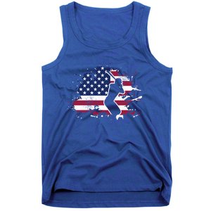 Patriotic American Flag Baseball Design Baseball Design Gift Tank Top