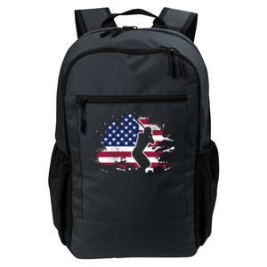 Patriotic American Flag Baseball Design Baseball Design Gift Daily Commute Backpack