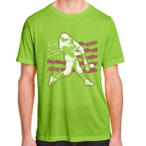 Patriotic American Flag Baseball Design Baseball Design Gift Adult ChromaSoft Performance T-Shirt