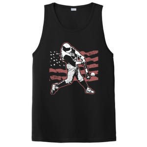 Patriotic American Flag Baseball Design Baseball Design Gift PosiCharge Competitor Tank