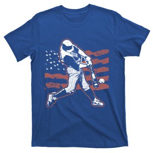 Patriotic American Flag Baseball Design Baseball Design Gift T-Shirt