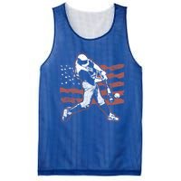 Patriotic American Flag Baseball Design Baseball Design Gift Mesh Reversible Basketball Jersey Tank