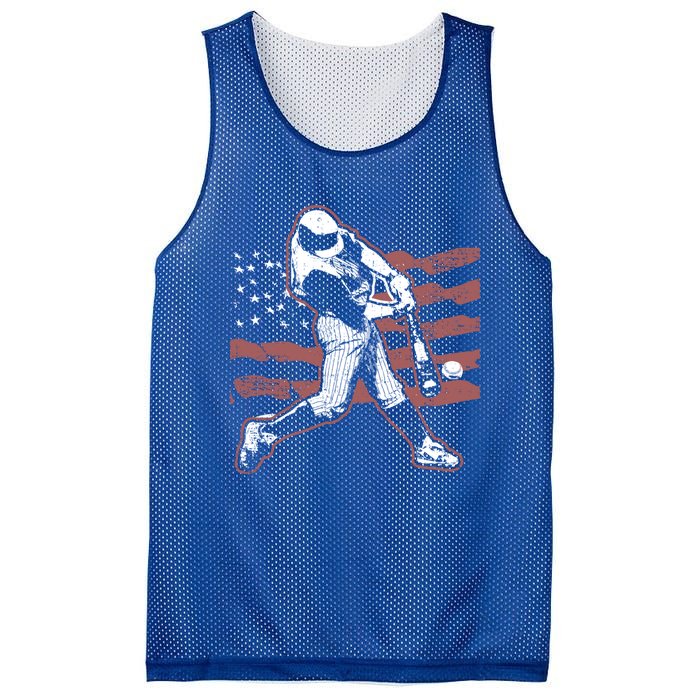 Patriotic American Flag Baseball Design Baseball Design Gift Mesh Reversible Basketball Jersey Tank