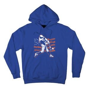 Patriotic American Flag Baseball Design Baseball Design Gift Tall Hoodie