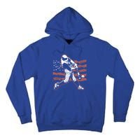 Patriotic American Flag Baseball Design Baseball Design Gift Tall Hoodie