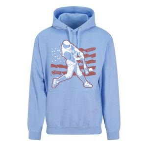 Patriotic American Flag Baseball Design Baseball Design Gift Unisex Surf Hoodie