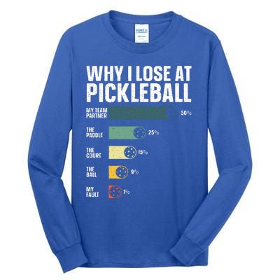 Pickleball Art For Pickleball Plaryer Pickleball Tall Long Sleeve T-Shirt