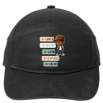 Positive Affirmations For African American 7-Panel Snapback Hat