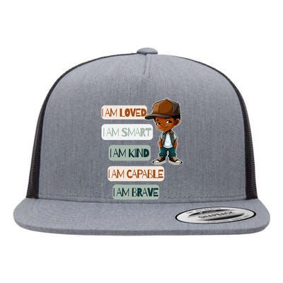 Positive Affirmations For African American Flat Bill Trucker Hat