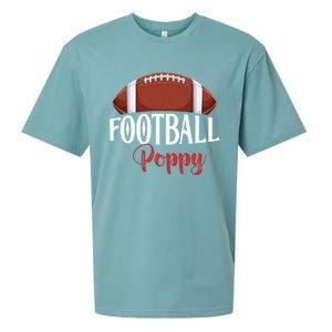 Proud American Football Poppy Funny Gift For FatherS Day Gift Sueded Cloud Jersey T-Shirt