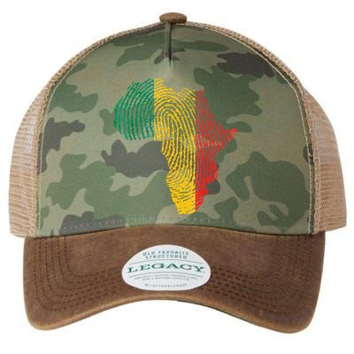 Pan African Flag Fingerprint Black History Month Proud Gift Legacy Tie Dye Trucker Hat